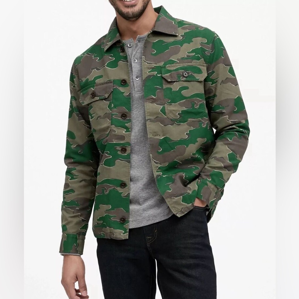 Banana Republic Green Camouflage military Field Jacket